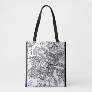 Bolsa Tote Mapa da Cidade de Kigali Ruanda