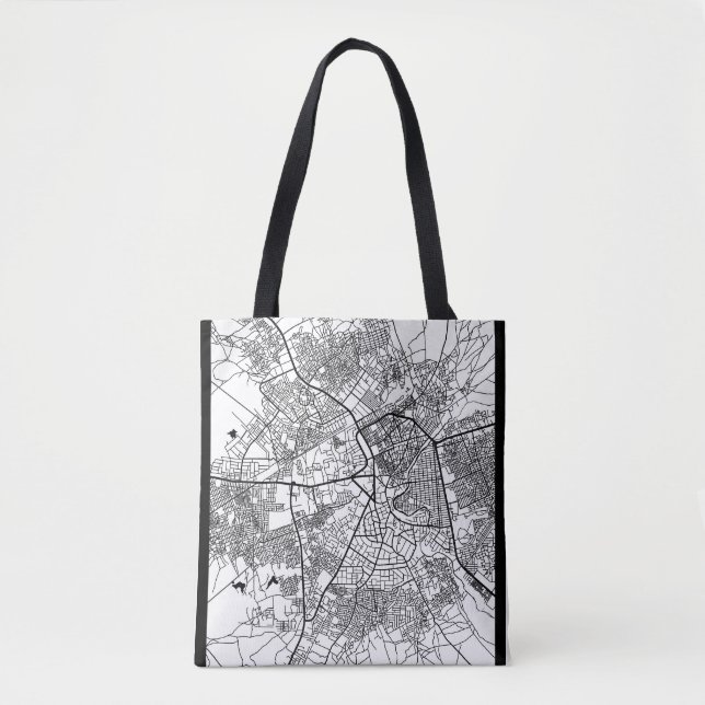 Bolsa Tote Mapa da Cidade de Maiduguri Nigéria (Frente)