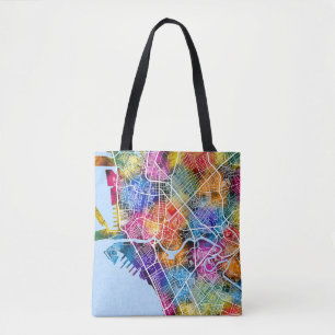 Bolsa Tote Mapa da cidade de Manila Filipinas
