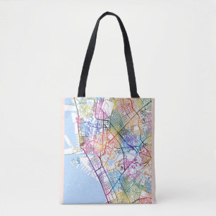 Bolsa Tote Mapa da cidade de Manila Filipinas
