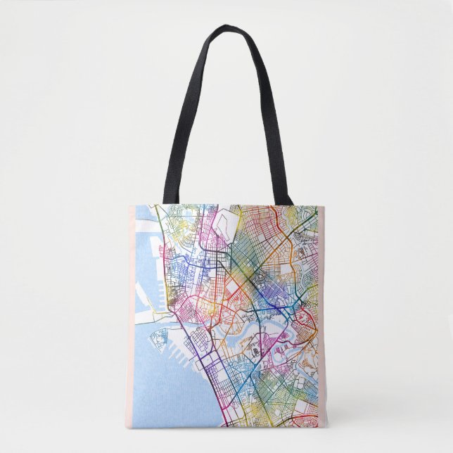Bolsa Tote Mapa da cidade de Manila Filipinas (Frente)