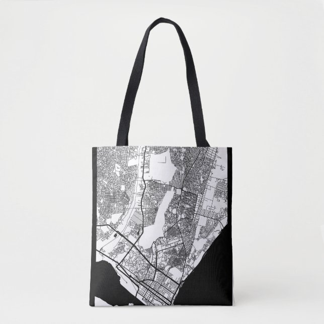 Bolsa Tote Mapa da Cidade de Maputo Moçambique (Frente)