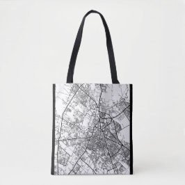 Bolsa Tote Mapa da Cidade de Meerut Uttar Pradesh