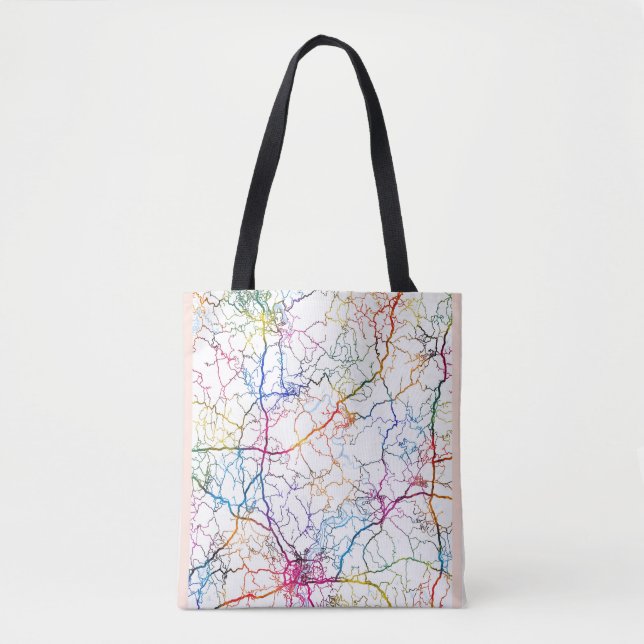 Bolsa Tote Mapa da cidade de Nanchong na China (Frente)