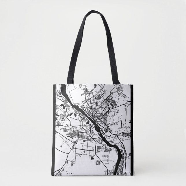Bolsa Tote Mapa da cidade de Novosibirsk Rússia (Frente)