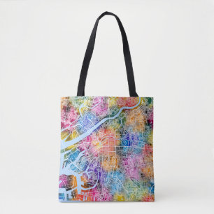Bolsa Tote Mapa da cidade de Osaka no Japão