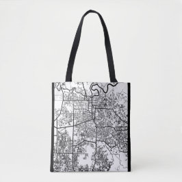 Bolsa Tote Mapa da Cidade de Pekanbaru Indonésia