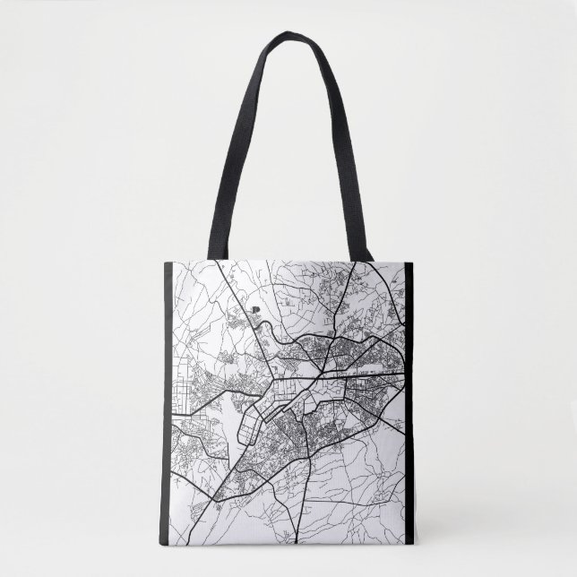 Bolsa Tote Mapa da Cidade de Peshawar Paquistão (Frente)