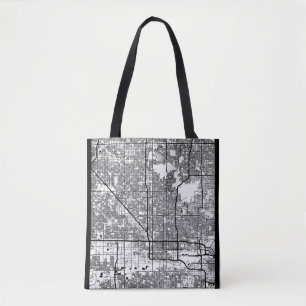 Bolsa Tote Mapa da Cidade de Phoenix Arizona