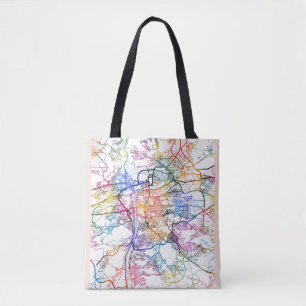Bolsa Tote Mapa da Cidade de Praga República Checa