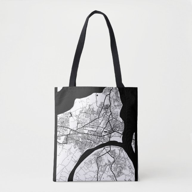 Bolsa Tote Mapa da Cidade de Prayagraj Uttar Pradesh (Frente)