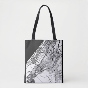 Bolsa Tote Mapa da Cidade de Rabat Marrocos