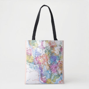 Bolsa Tote Mapa da cidade de Rangum