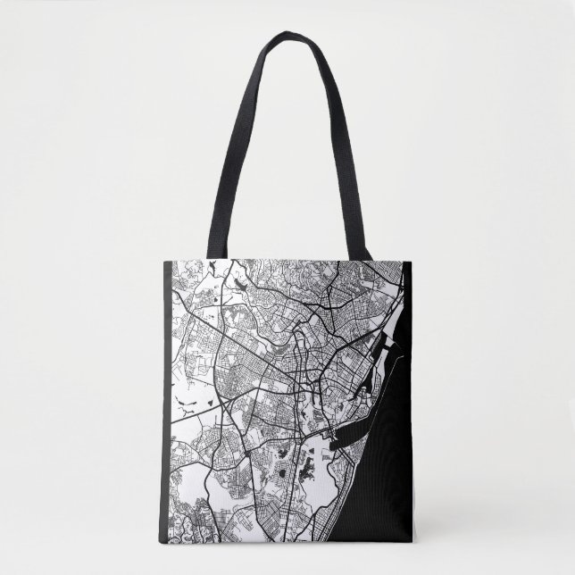 Bolsa Tote Mapa da Cidade de Recife Brasil (Frente)
