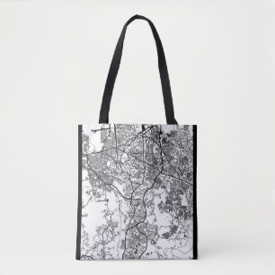 Bolsa Tote Mapa da Cidade de Semarang Indonésia