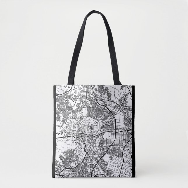 Bolsa Tote Mapa da Cidade de Sendai Japão (Frente)