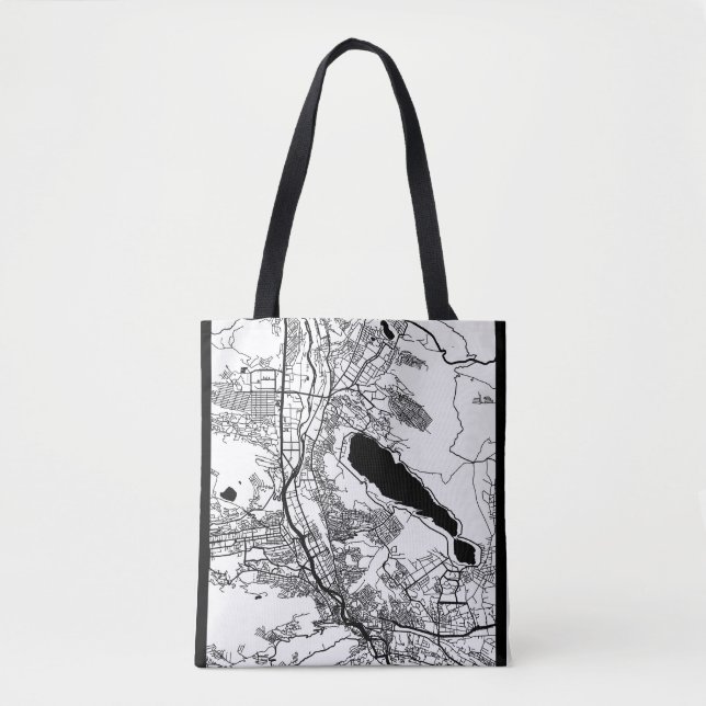 Bolsa Tote Mapa da Cidade de Tbilisi Geórgia (Frente)