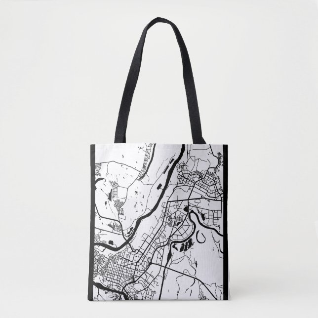 Bolsa Tote Mapa da Cidade de Ufa Rússia (Frente)