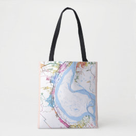 Bolsa Tote Mapa da Cidade de Volgogrado Rússia