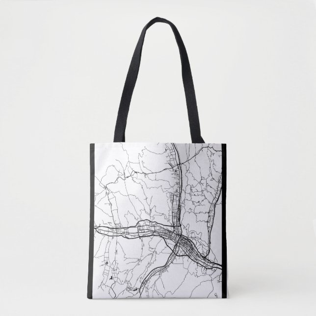 Bolsa Tote Mapa da Cidade de Xining China (Frente)