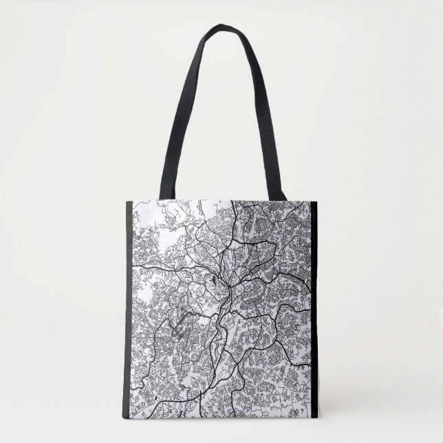 Bolsa Tote Mapa da Cidade de Yaoundé Camarões (Frente)