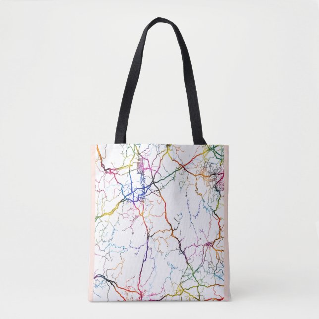 Bolsa Tote Mapa da Cidade de Yongzhou China (Frente)