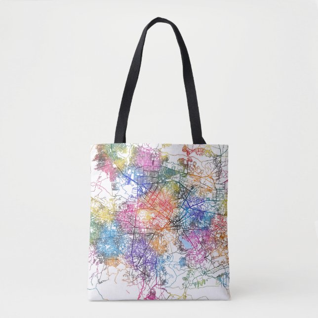 Bolsa Tote Mapa da Cidade do Afeganistão em Cabul (Frente)