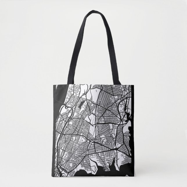 Bolsa Tote Mapa da Cidade do Bronx EUA (Frente)