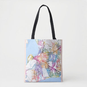 Bolsa Tote Mapa da Cidade do Cabo África do Sul