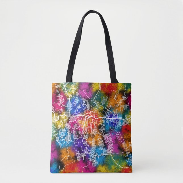 Bolsa Tote Mapa da Cidade do Congo para a República Democráti (Frente)