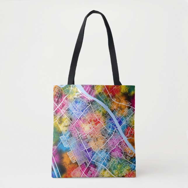 Bolsa Tote Mapa da Cidade do Iraque de Basrah (Frente)