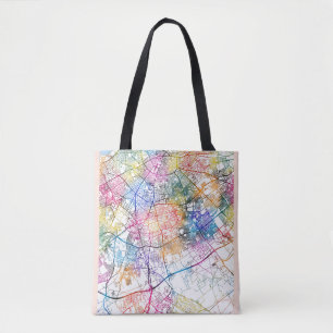 Bolsa Tote Mapa da Cidade do Marrocos em Casablanca