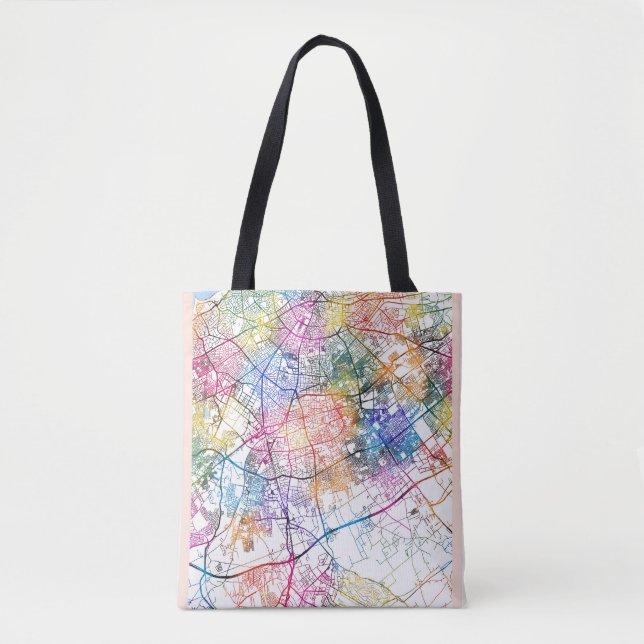 Bolsa Tote Mapa da Cidade do Marrocos em Casablanca (Frente)
