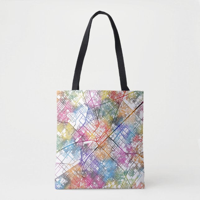 Bolsa Tote Mapa da Cidade do Paquistão em Faisalabad (Frente)