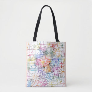 Bolsa Tote Mapa da Cidade do Zibo China