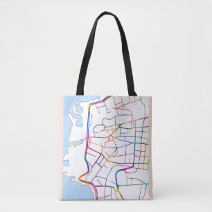 Bolsa Tote Mapa da Cidade Ras Beirute Líbano