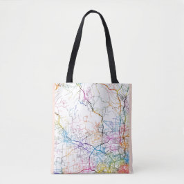 Bolsa Tote Mapa da Cidade Xianyang China