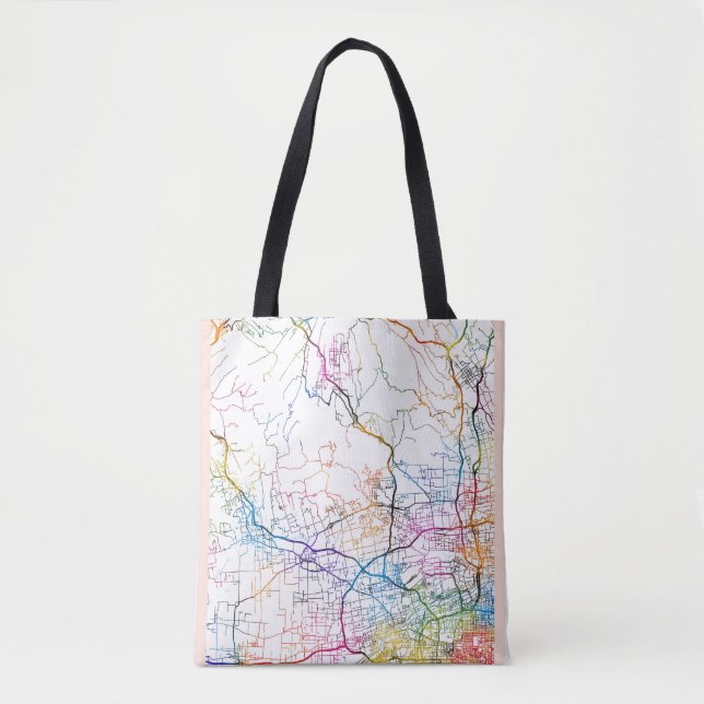 Bolsa Tote Mapa da Cidade Xianyang China (Frente)