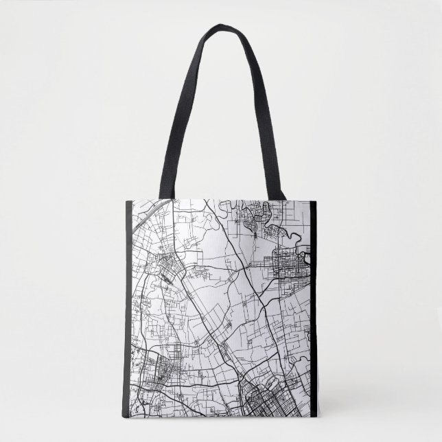 Bolsa Tote Mapa da Cidade Yangzhou China (Frente)