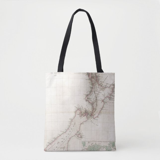 Bolsa Tote Mapa da colônia de Nova Zelândia (Frente)