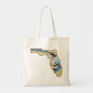 Bolsa Tote Mapa da Flórida Jacksonville Miami Tampa Key West