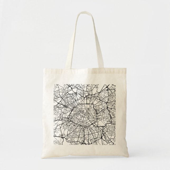 Bolsa Tote Mapa da França de Paris (Frente)