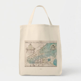 Bolsa Tote Mapa da Nova Iorque, 1728
