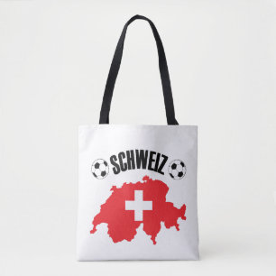 Bolsa Tote Mapa da Suiça do Futebol Schweiz