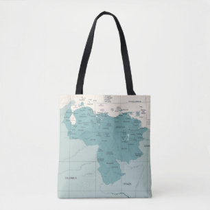 Bolsa Tote Mapa da Venezuela - Vintage - Vintage High Detaile