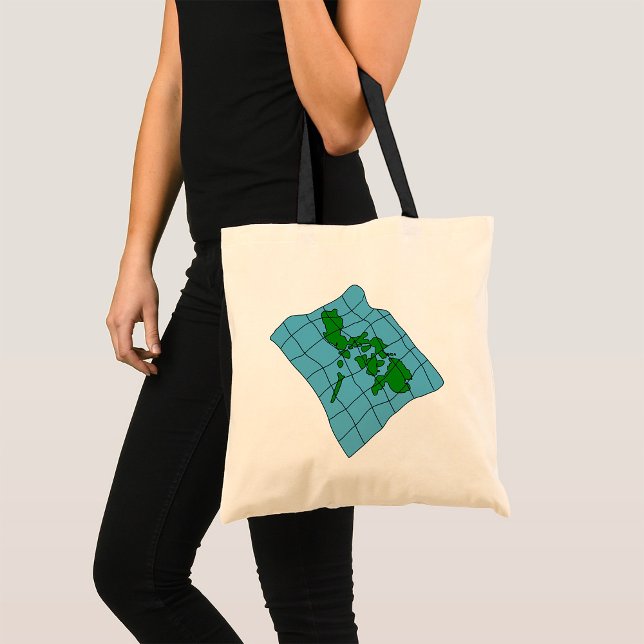 Bolsa Tote Mapa Das Bandas Filipinas (Criador carregado)