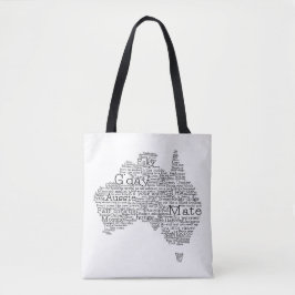 Bolsa Tote mapa das gírias australianas