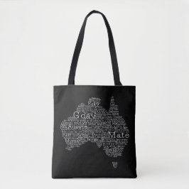 Bolsa Tote mapa das gírias australianas