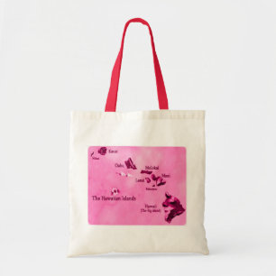 Bolsa Tote Mapa das ilhas do Havaí