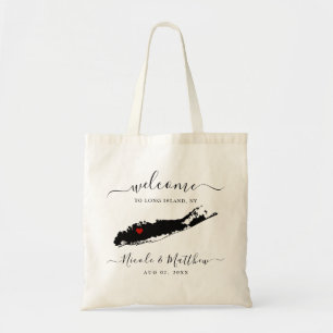 Bolsa Tote Mapa das Ilhas Longas - Boas-vindas ao Casamento M